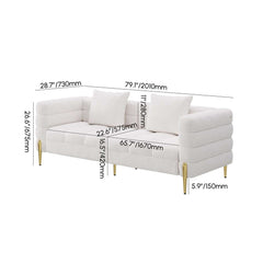 Modern Boucle Modular Sofa With Gold Legs Dimensions
