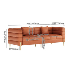 Modern Boucle Modular Sofa With Gold Legs Dimensions