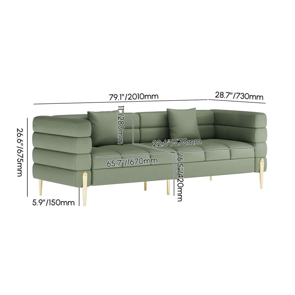 Modern Boucle Modular Sofa With Gold Legs Dimensions