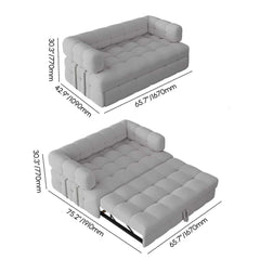 Modern Boucle Sofa Bed With Flared Arms And Pine Frame Dimensions