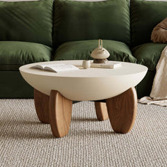 Modern Boucle Sofa Set With Coffee Table & Walnut Legs