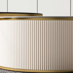 Modern Boucle Sofa Set with Gold Metal Legs, 2-Piece