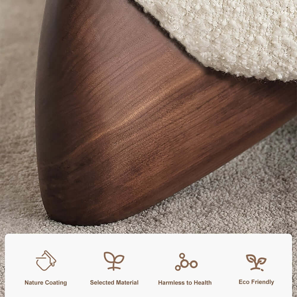 Modern Boucle Upholstered King Bed with Solid Wood Frame