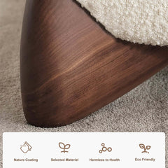 Modern Boucle Upholstered King Bed with Solid Wood Frame