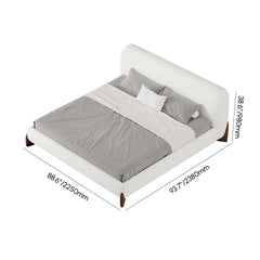 Modern Boucle Upholstered King Bed with Solid Wood Frame Dimensions