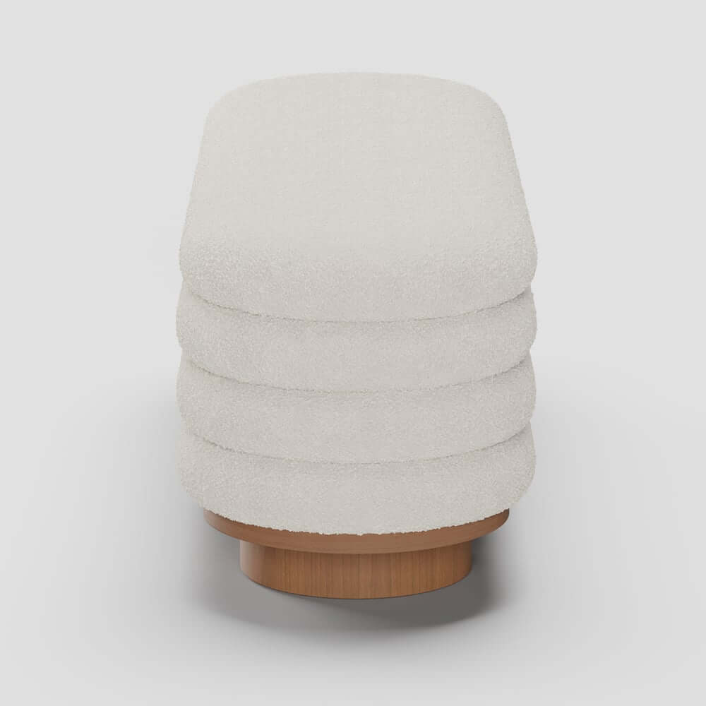 Modern Boucle Upholstered Storage Bench with Flip-Top Design