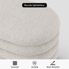 Modern Boucle Upholstered Storage Bench with Flip-Top Design