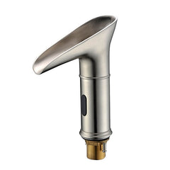 Modern Brass Bathroom Sink Faucet with LED Sensor and Fixed Spout