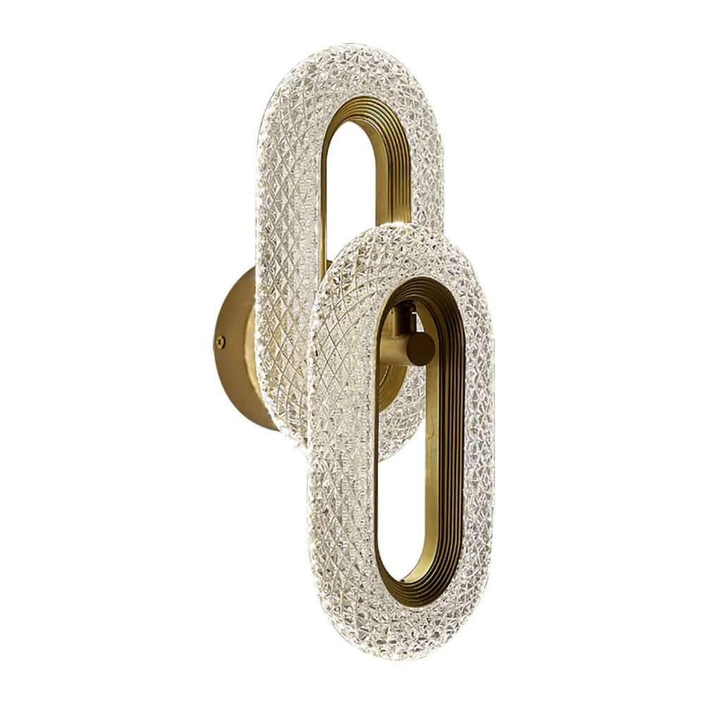 Modern Brass Flush Mount Wall Light with Clear Glass Shade