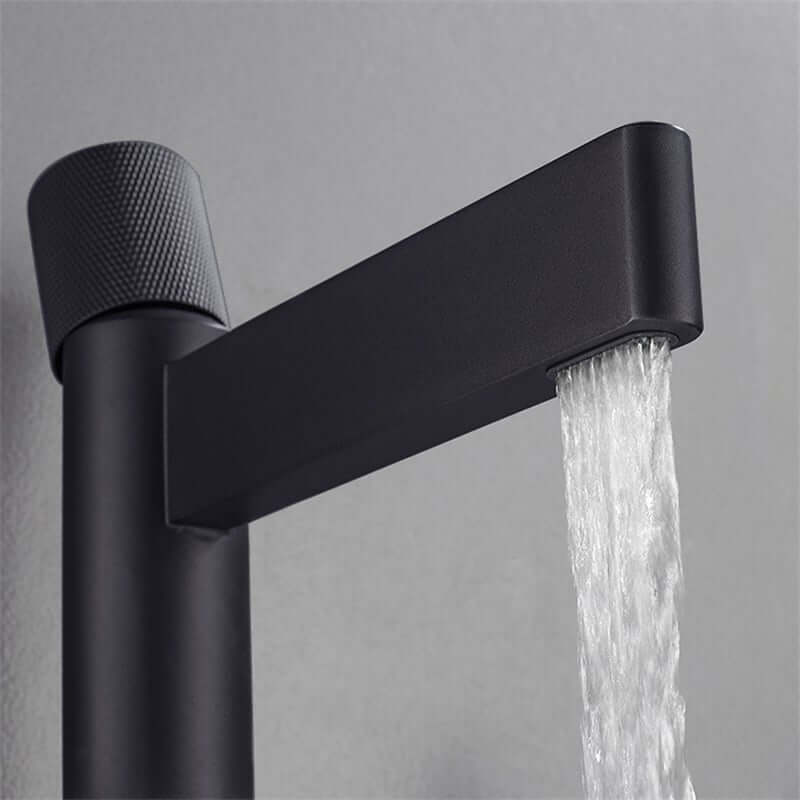 Modern Brass Vessel Bathroom Faucet with Waterfall Spout
