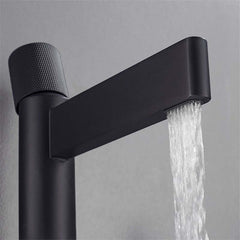 Modern Brass Vessel Bathroom Faucet with Waterfall Spout
