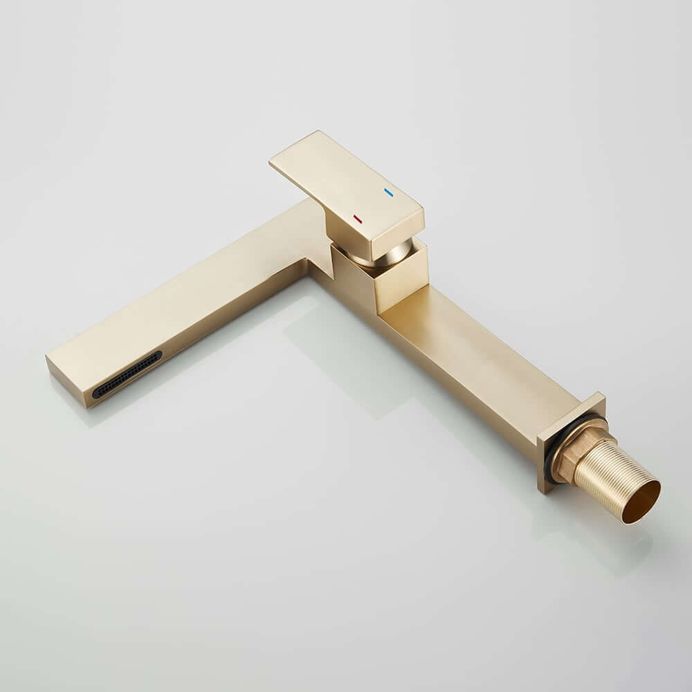 Modern Brass Vessel Faucet with Waterfall Spout and Lever Handle