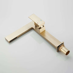 Modern Brass Vessel Faucet with Waterfall Spout and Lever Handle