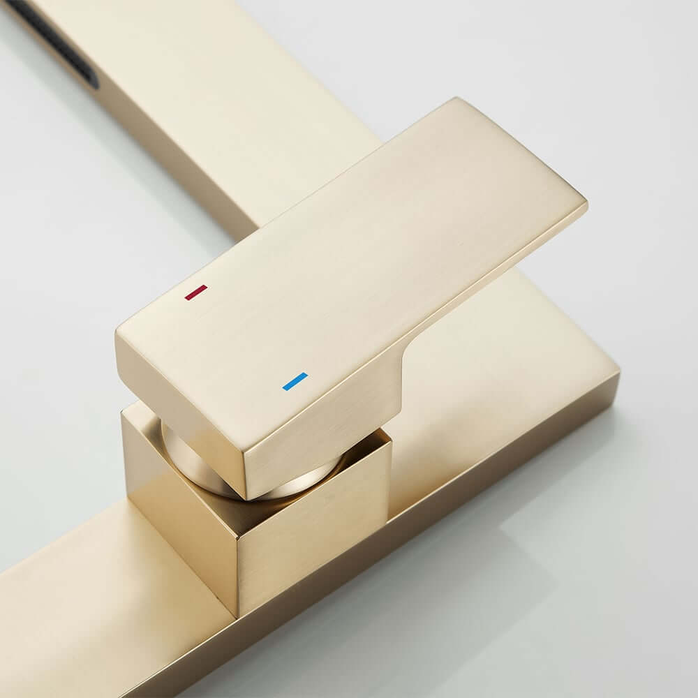 Modern Brass Vessel Faucet with Waterfall Spout and Lever Handle