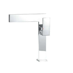 Modern Brass Vessel Faucet with Waterfall Spout and Lever Handle
