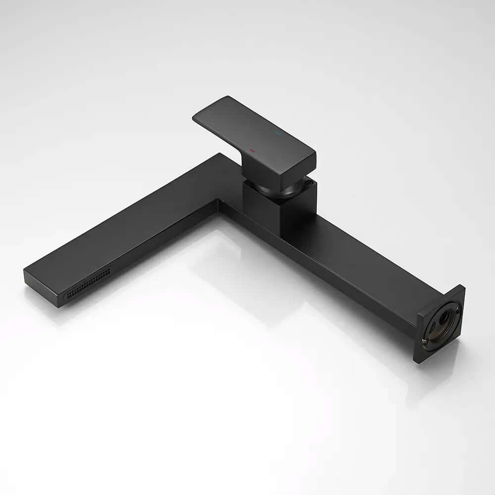 Modern Brass Vessel Faucet with Waterfall Spout and Lever Handle