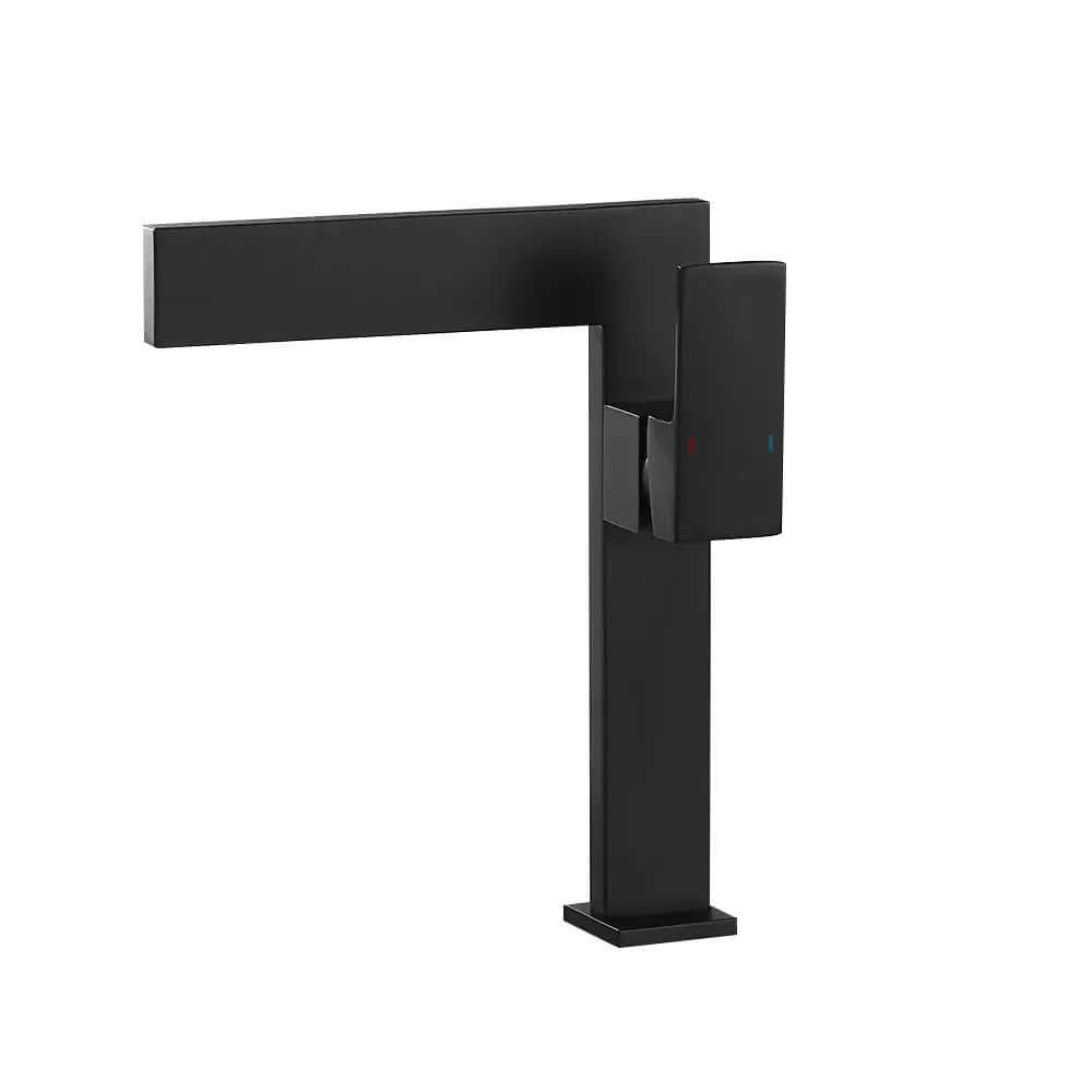 Modern Brass Vessel Faucet with Waterfall Spout and Lever Handle