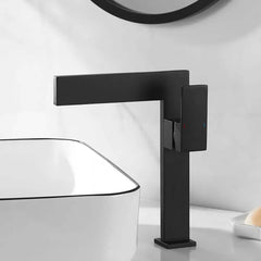 Modern Brass Vessel Faucet with Waterfall Spout and Lever Handle Main Product Image