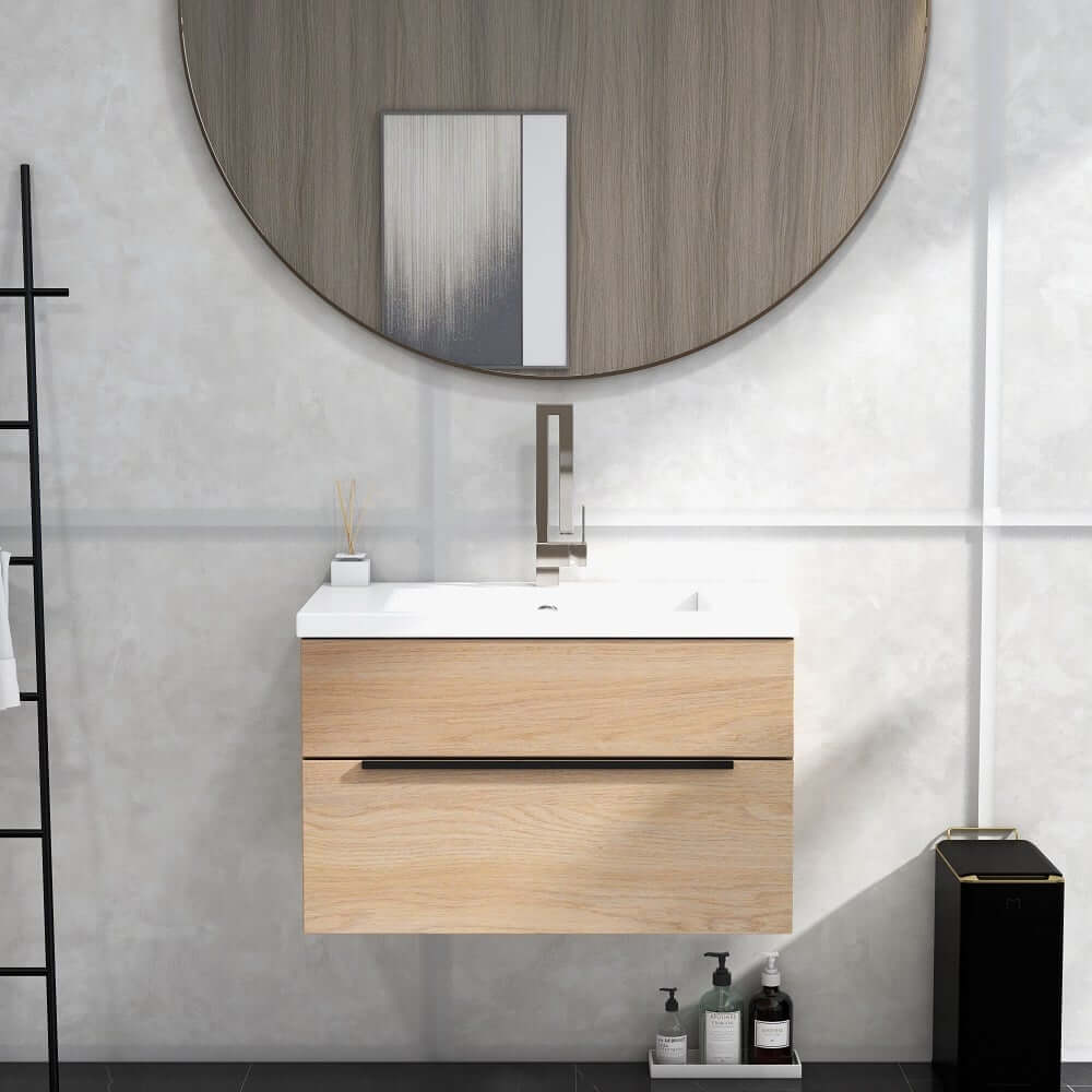Modern Brass Waterfall Bathroom Faucet with Single Handle