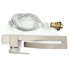 Modern Brass Waterfall Bathroom Faucet with Single Handle