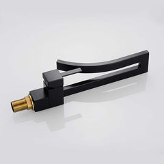 Modern Brass Waterfall Bathroom Faucet with Single Handle
