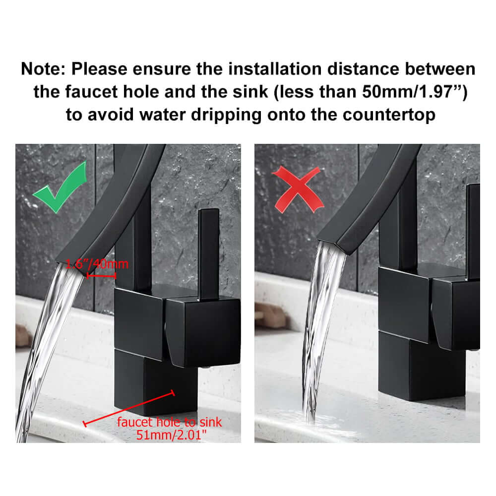 Modern Brass Waterfall Bathroom Faucet with Single Handle