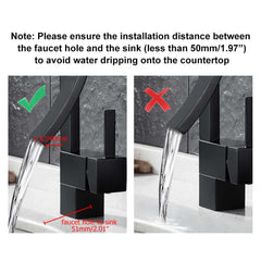 Modern Brass Waterfall Bathroom Faucet with Single Handle