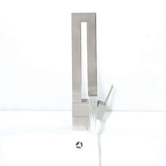 Modern Brass Waterfall Bathroom Faucet with Single Handle