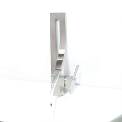 Modern Brass Waterfall Bathroom Faucet with Single Handle