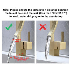 Modern Brass Waterfall Bathroom Faucet with Single Handle
