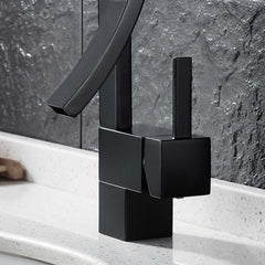 Modern Brass Waterfall Bathroom Faucet with Single Handle