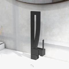 Modern Brass Waterfall Bathroom Faucet with Single Handle