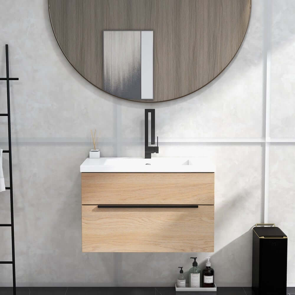 Modern Brass Waterfall Bathroom Faucet with Single Handle