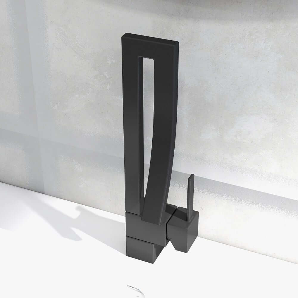 Modern Brass Waterfall Bathroom Faucet with Single Handle