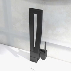 Modern Brass Waterfall Bathroom Faucet with Single Handle