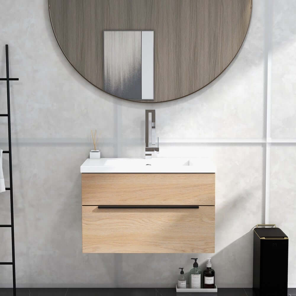 Modern Brass Waterfall Bathroom Faucet with Single Handle