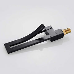 Modern Brass Waterfall Bathroom Faucet with Single Handle