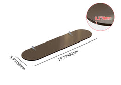 Modern Brown Acrylic Floating Shelves - 3 Tier Wall Mounted Storage Dimensions