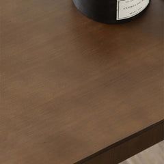 Modern C-Shaped Side Table With Storage - Natural Finish