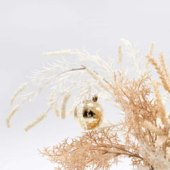 Modern Ceramic Floral Arrangement with Artificial Flowers and White Planter