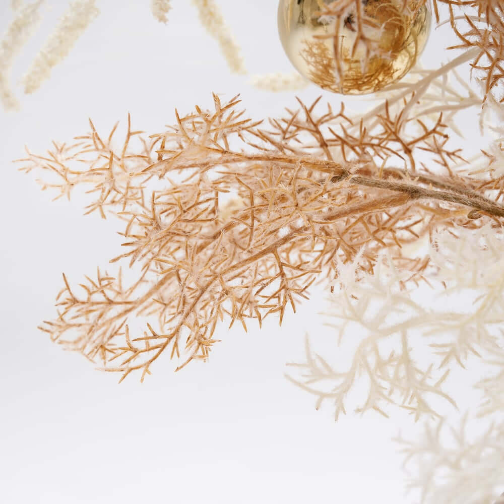 Modern Ceramic Floral Arrangement with Artificial Flowers and White Planter