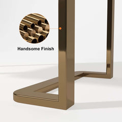 Modern Champagne Nightstand With Sintered Stone Top