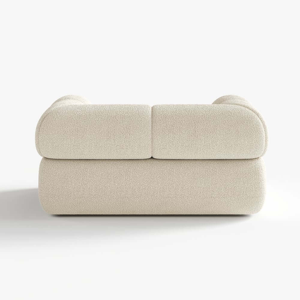 Modern Chenille Velvet Arm Chair with Round Arms