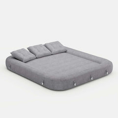 Modern Chenille Velvet Futon Sleeper Sofa - No Assembly
