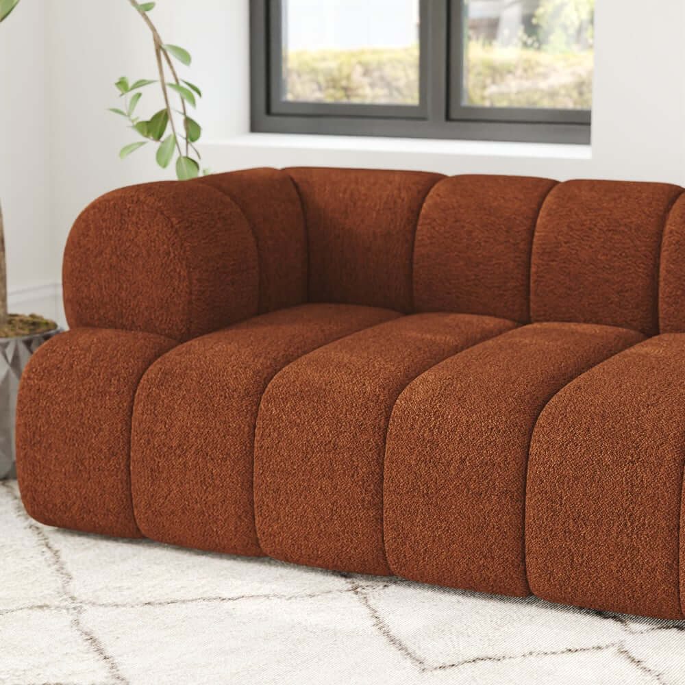 Modern Chenille Velvet Sofa Chaise - Modular Design