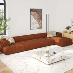 Modern Chenille Velvet Sofa Chaise - Modular Design