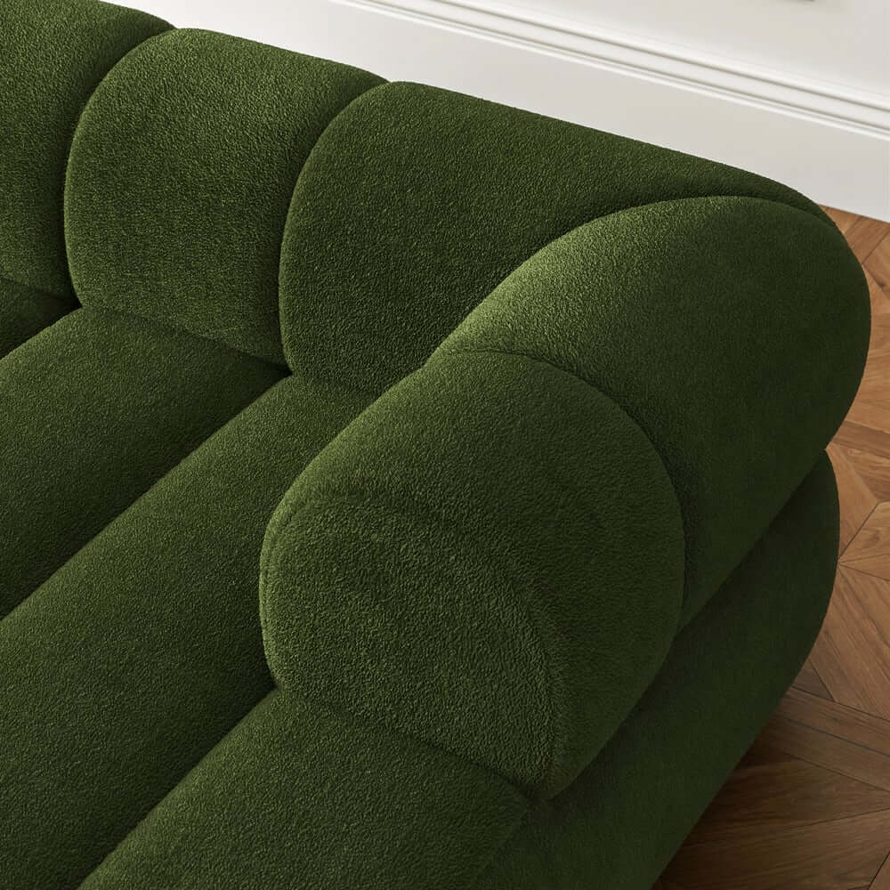 Modern Chenille Velvet Sofa Chaise - Modular Design