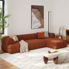 Modern Chenille Velvet Sofa Chaise - Modular Design