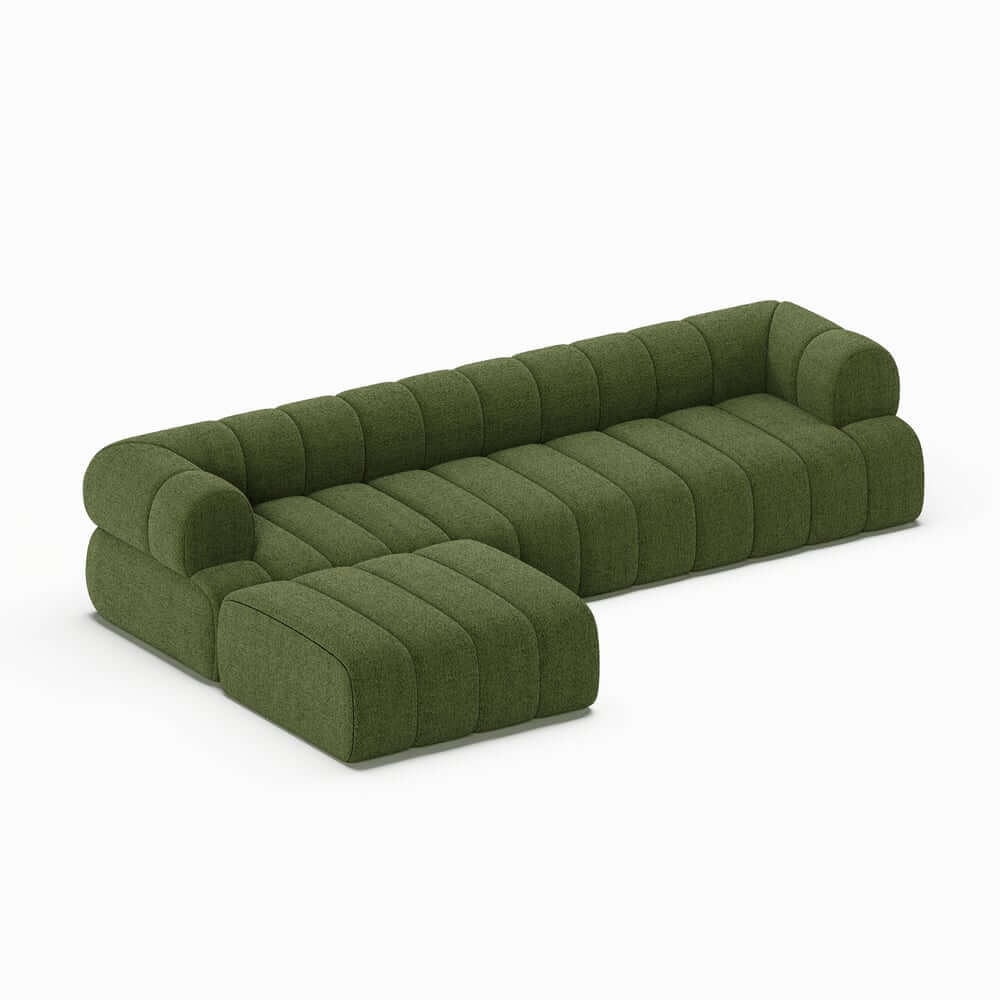Modern Chenille Velvet Sofa Chaise - Modular Design