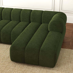 Modern Chenille Velvet Sofa Chaise - Modular Design